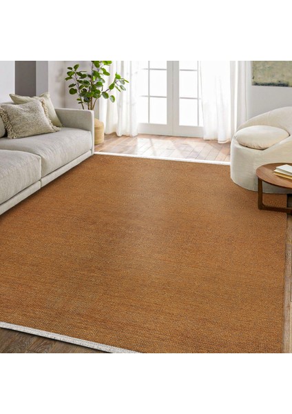 Bakır Düz Etnik Modern Desenli Pamuk Makinada Yıkanabilir Hav Toz Vermez Leke Tutmayan Kaymaz Taban Dijital Makine Baskı Salon Yolluk Mutfak Halı fiyatları