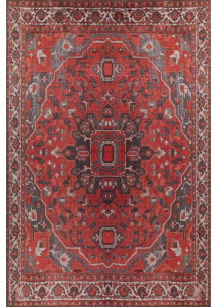 Ong Lang Klasik Kırmızı Polyester Dikdörtgen Modern Desenli Pamuk Makinada Yıkanabilir Hav Toz Vermez Leke Tutmayan Kaymaz Taban Dijital Makine Baskı Salon Yolluk Mutfak Halı fiyatları
