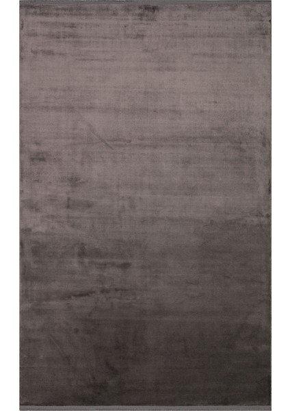 Traun Düz Antrasit Viskon Kare Modern Desenli Akrilik Hav Vermeyen Leke Tutmayan Kolay Temizlenen Yumuşak Makine Salon Yolluk Mutfak Halı