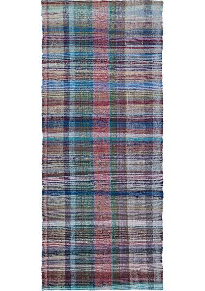 Atina Mavi Eskitme Yün Modern Desenli Yün Hav Toz Vermez Leke Tutmayan Salon Yolluk Mutfak El Dokuma Halı