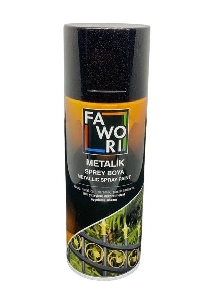 359 Akrilik Metalik Siyah Sprey Boya 400Ml