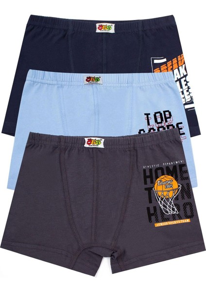 Erkek Çocuk Boxer 3'lü Baskılı (%96 Pamuk - %4 Elastan)