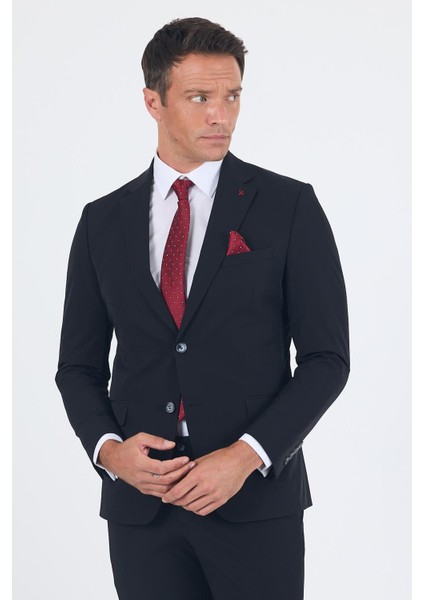 Siyah Mono Yaka Yarım Astar 6 Drop Slim Fit Beli Lastikli Takım Elbise 1001250121 fiyatları