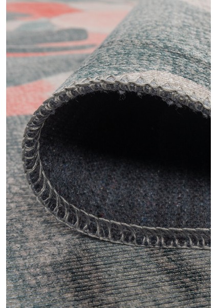 Saint-Ouen Figürlü Mavi Polyester Kare Modern Desenli Pamuk Makinada Yıkanabilir Hav Toz Vermez Leke Tutmayan Kaymaz Taban Dijital Makine Baskı Salon Yolluk Mutfak Halı indirimleri