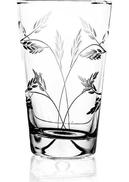 Huge 6 Adet Büyük Boy Su ve Meşrubat Bardağı 395cc Sürgün Desenli