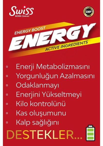 Bork ENERGYQ10+GINSENG+K2+FOLAT Tb fiyatları