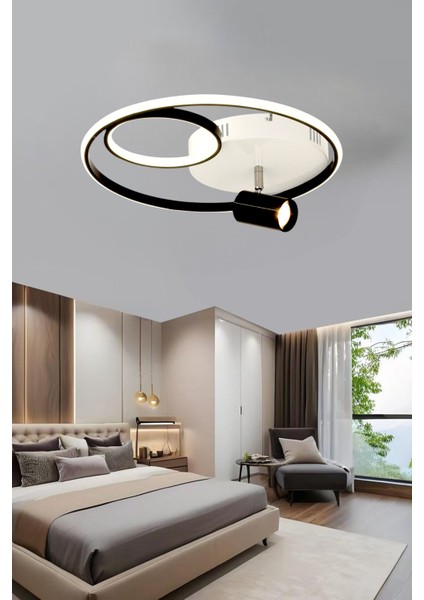 ESSLİGHT AÇELYA 45 CM SPOTLU PLAFONYER LED AVİZE 3 RENK IŞIK MODLU (BEYAZ SARI GÜN IŞIĞI) fiyatları