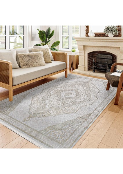 Klasik Gri Pamuk Daire Modern Desenli Pamuk Makinada Yıkanabilir Hav Toz Vermez Leke Tutmayan Kaymaz Taban Dijital Makine Baskı Salon Yolluk Mutfak Halı modelleri