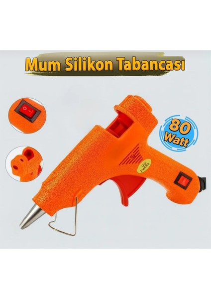 Kalın Mum Silikon Tabancası 80 Watt