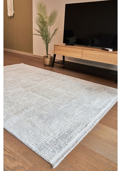 Uxue Gri Modern Etnik Desenli Viskon Hav Vermeyen Leke Tutmayan Kolay Temizlenen Yumuşak Makine Salon Yolluk Mutfak Halı fiyatları