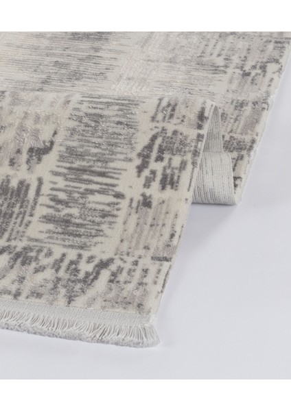 Uxue Gri Modern Etnik Desenli Viskon Hav Vermeyen Leke Tutmayan Kolay Temizlenen Yumuşak Makine Salon Yolluk Mutfak Halı indirimleri