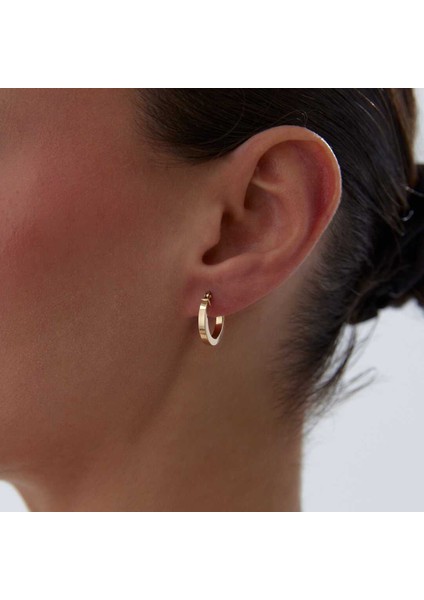 Small 2.50MM Kenarlı Boru Halka Küpe