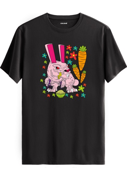 Renkli Ejderha ve Bulut Tasarım %100 Pamuk Tişört