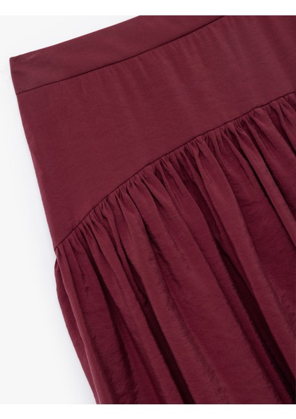 Modal Kumaş Bol Kalıp Pileli Uzun Kloş Etek modelleri