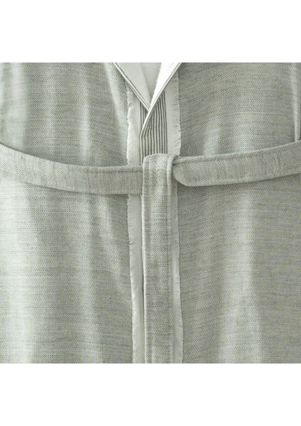 Hasna Kadın Bornoz %100 Organik Pamuk Keten Melanj Haki modelleri