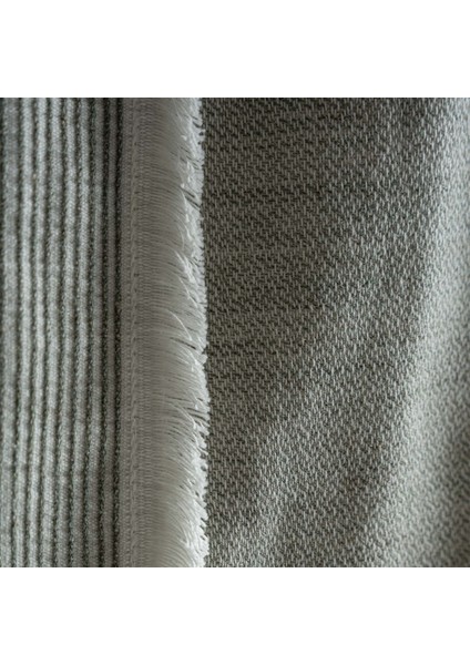 Hasna Kadın Bornoz %100 Organik Pamuk Keten Melanj Haki