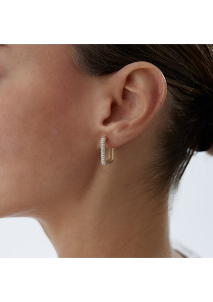 Yarı Taşlı Ataç Küpe