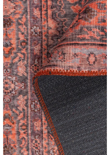 Anakao Klasik Kırmızı Polyester Dikdörtgen Modern Desenli Pamuk Makinada Yıkanabilir Hav Toz Vermez Leke Tutmayan Kaymaz Taban Dijital Makine Baskı Salon Yolluk Mutfak Halı fırsatları