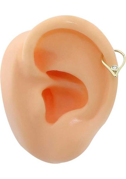 Taşlı Damla Helix Piercing