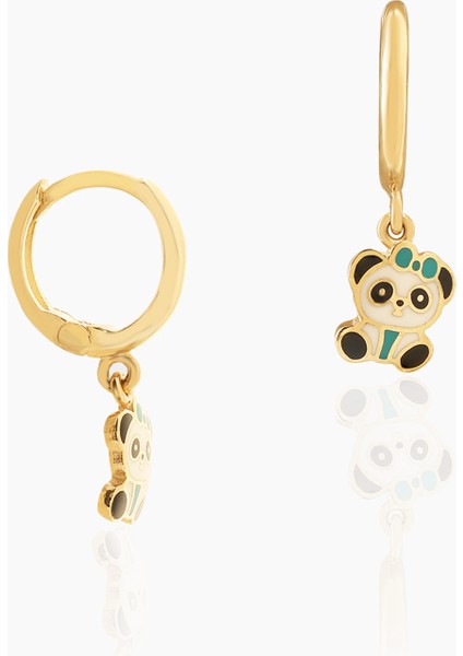 Panda Halka Sallantılı Çocuk Küpesi