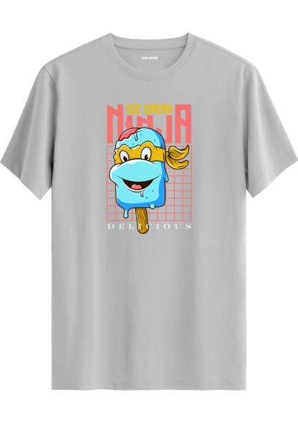 Ninja Dondurma Karakter Tasarımlı Eğlenceli Streetwear %100 Pamuk Premium Kumaş