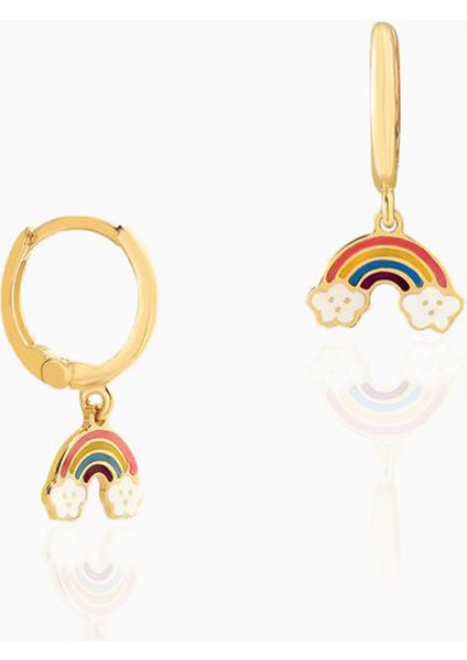 Rainbow Halka Sallantılı Çocuk Küpesi