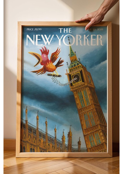 The New Yorker Çerçeveli Tablo March 25 2019 - Big Ben Guguklu Saat Tablosu fiyatları