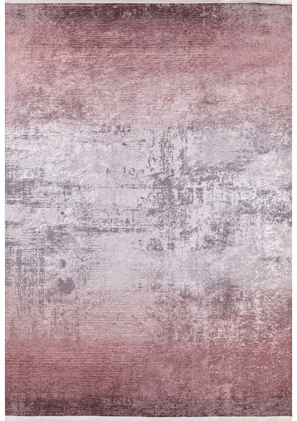 Tula Pembe Modern Etnik Desenli Makinada Yıkanabilir Hav Toz Vermez Leke Tutmayan Kaymaz Taban Dijital Makine Baskı Salon Yolluk Mutfak Halı