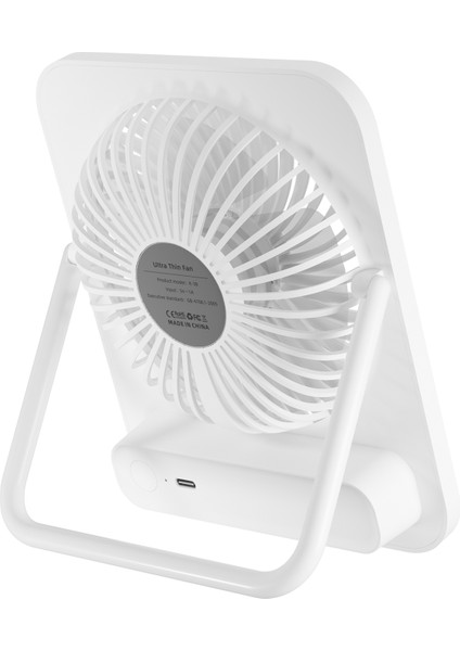 EFN-601 Beyaz 2000MAH 4 Kademeli 4000RPM Hız Metal Ayak Masaüstü USB Fan indirimleri