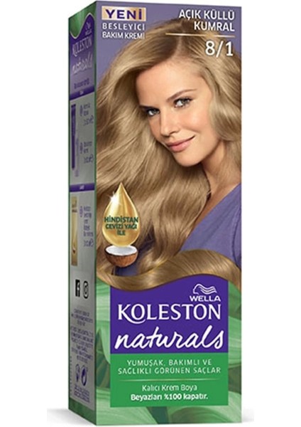 Naturals Saç Boyası Açık Küllü Kumral 8/1