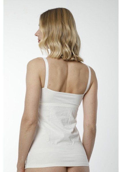 2400 3'lü %100 Pamuk Askılı Emzirme Atleti - Ekru modelleri