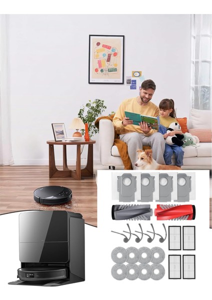 Roborock Saros 10R Robot Süpürge Için Aksesuar Seti Ana Yan Fırça Hepa Filtre Paspas Bezi Toz Torbaları Aksesuarları (Yurt Dışından) modelleri