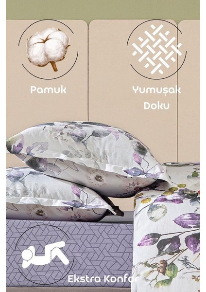 Lavella Yastık Kılıfı Koleksiyonu 2 Parça - Uykuya Açılan Çiçekli Kapı 50X70