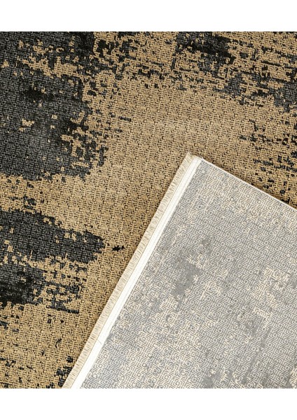 Chhatarpur Modern Sarı Akrilik Dikdörtgen Modern Desenli Akrilik Hav Vermeyen Leke Tutmayan Kolay Temizlenen Yumuşak Makine Salon Yolluk Mutfak Halı modelleri