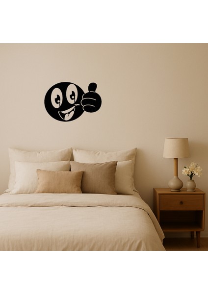 Başparmak Yükselten Emoji Mdf Dekoratif Tablo - BRNTEK4797-7698