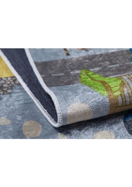 Zaragoza Figürlü Gri Polyester Kare Modern Desenli Pamuk Makinada Yıkanabilir Hav Toz Vermez Leke Tutmayan Kaymaz Taban Dijital Makine Baskı Salon Yolluk Mutfak Halı modelleri