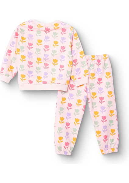 Kız Bebek Eşofman Takımı Bisiklet Yaka Uzun Kol Lastikli Paça fiyatları