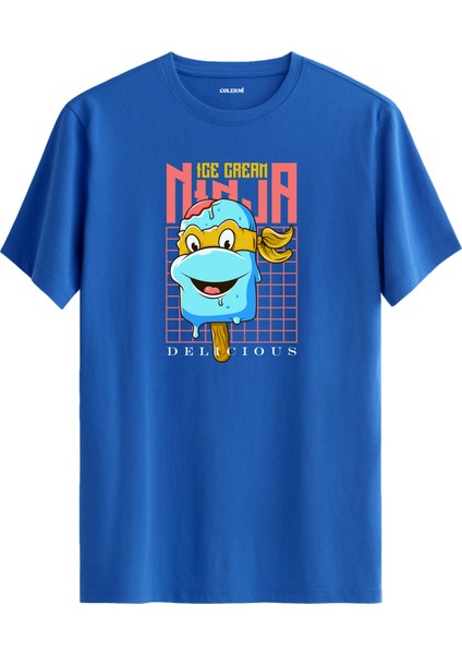 Ninja Dondurma Karakter Tasarımlı Eğlenceli Streetwear %100 Pamuk Premium Kumaş