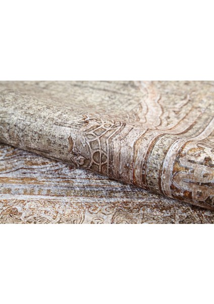 Torbat Gold Göbekli Etnik Modern Desenli Makinada Yıkanabilir Hav Toz Vermez Leke Tutmayan Kaymaz Taban Dijital Makine Baskı Salon Yolluk Mutfak Halı indirimleri