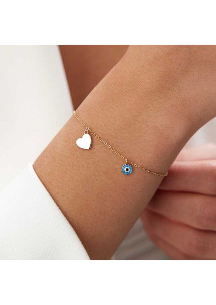 Mineli Kalp Bileklik