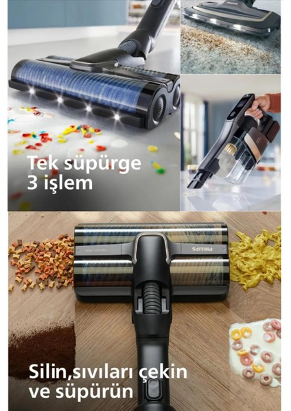 Aqua Elite Plus 3in1 Silme/süpürme/emme Fonksiyonlu Yeni Nesil Dikey Şarjlı Süpürge, Siyah indirimleri