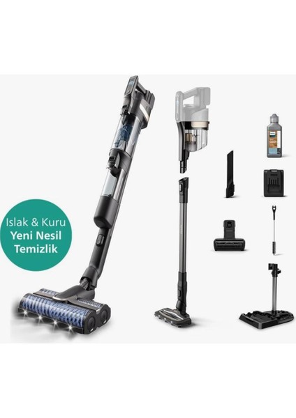 Aqua Elite Plus 3in1 Silme/süpürme/emme Fonksiyonlu Yeni Nesil Dikey Şarjlı Süpürge, Siyah