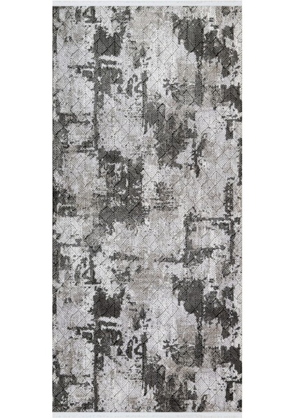 Nawanshahr Modern Gri Akrilik Kare Modern Desenli Akrilik Hav Vermeyen Leke Tutmayan Kolay Temizlenen Yumuşak Makine Salon Yolluk Mutfak Halı