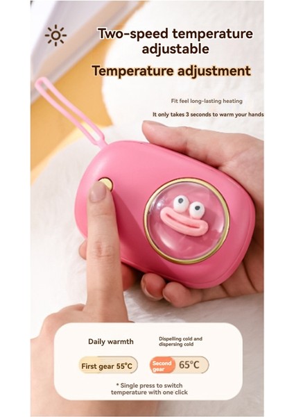Sevimli El Isıtıcı 2 Seviyeli Isı 250MAH Elektrikli Taşınabilir Cep Isıtıcı USB El Isıtıcı Iç Mekan Dış Mekan Isıtma Uzun D (Yurt Dışından) fırsatları
