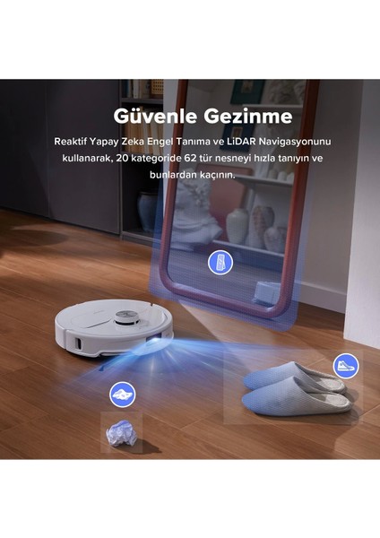 Q Revo Master Çöp Istasyonlu Akıllı Robot Süpürge - Beyaz fırsatları