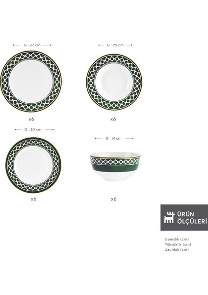 Bangu 24 Parça 6 Kişilik Yemek Takımı fiyatları