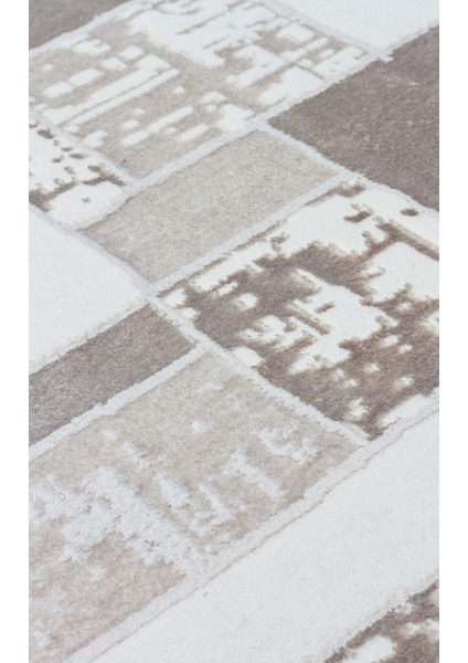 El Cajon Krem Geometrik Etnik Modern Desenli Pamuk Hav Vermeyen Leke Tutmayan Kolay Temizlenen Yumuşak Makine Salon Yolluk Mutfak Halı indirimleri