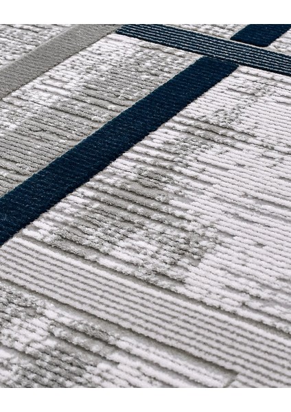 Skyler Geometrik Gri Akrilik Kare Modern Desenli Akrilik Hav Vermeyen Leke Tutmayan Kolay Temizlenen Yumuşak Makine Salon Yolluk Mutfak Halı modelleri