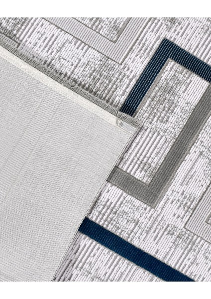 Skyler Geometrik Gri Akrilik Kare Modern Desenli Akrilik Hav Vermeyen Leke Tutmayan Kolay Temizlenen Yumuşak Makine Salon Yolluk Mutfak Halı indirimleri