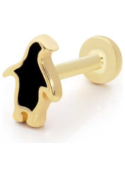 Siyah Mineli Penguen Tragus Piercing